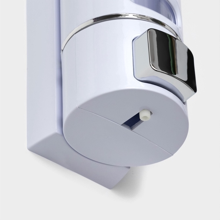 Диспенсер для мыла и антисептика SAVANNA, механический, 400 мл, металл, белый Диспенсер для мыла и антисептика SAVANNA, механический, 400 мл, металл, белый