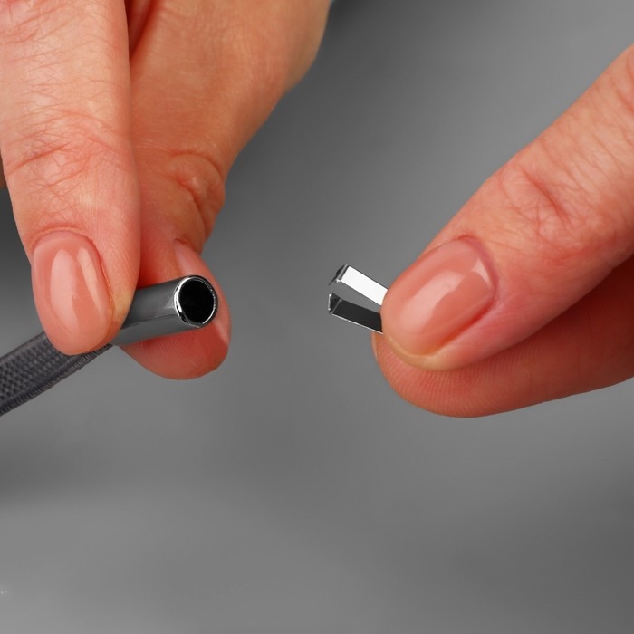 Наконечник для шнура цилиндр, d = 6 × 15 мм, 4 шт, цвет чёрный никель Наконечник для шнура цилиндр, d = 6 × 15 мм, 4 шт, цвет чёрный никель