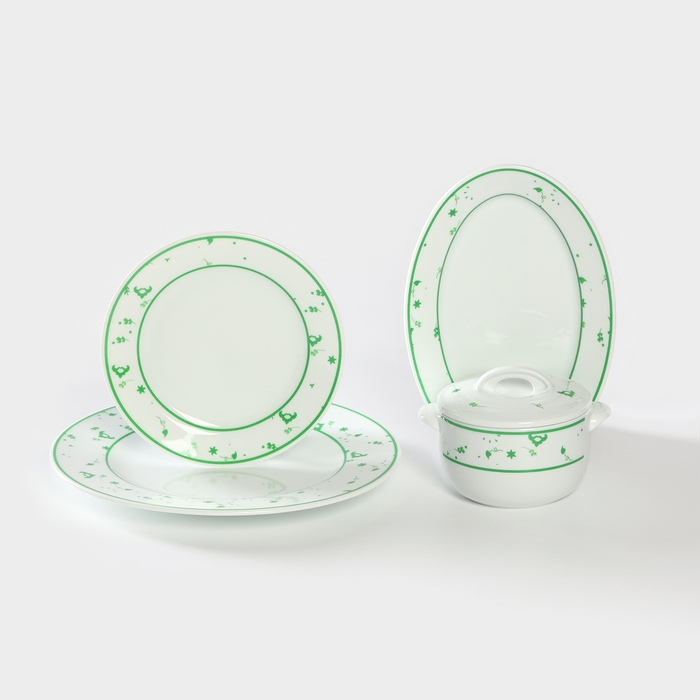 Сервиз столовый фарфоровый «Деколь», 4 предмета Сервиз столовый фарфоровый «Деколь», 4 предмета