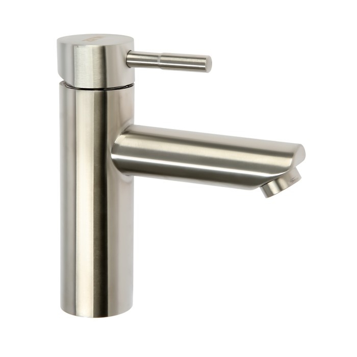 Смеситель для раковины ZEIN ZS 20103, картридж керамика 35 мм, нержавеющая сталь, сатин Смеситель для раковины ZEIN ZS 20103, картридж керамика 35 мм, нержавеющая сталь, сатин