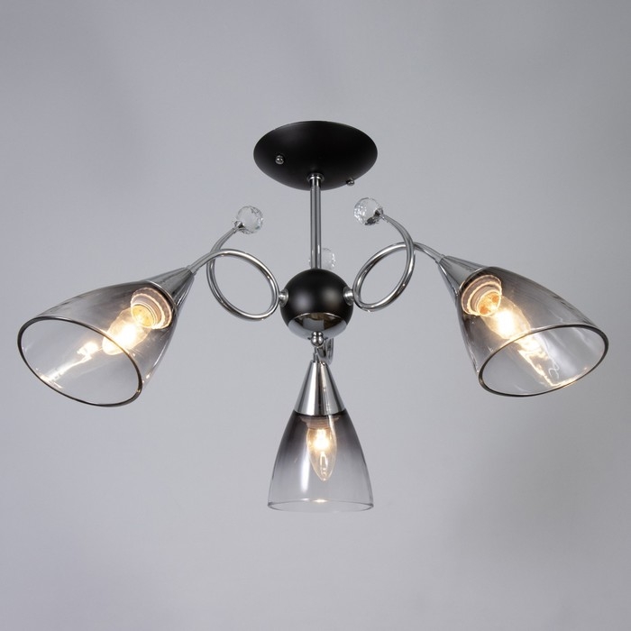 Люстра Люстра "Марианна" 3хЕ27 40Вт черный 69х69х32,5см BayerLux