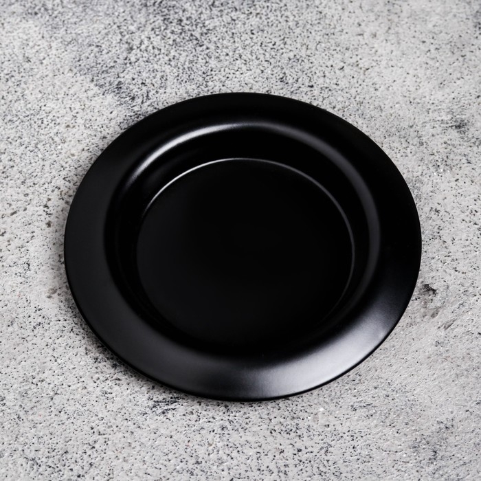 Подсвечник Подсвечник "Чашка" металл, 9,4х1,2 см, черный муар