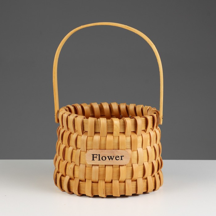 Корзина плетеная, ротанг, 17х12,5/26 см, 1 шт., натуральный Корзина плетеная, ротанг, 17х12,5/26 см, 1 шт., натуральный