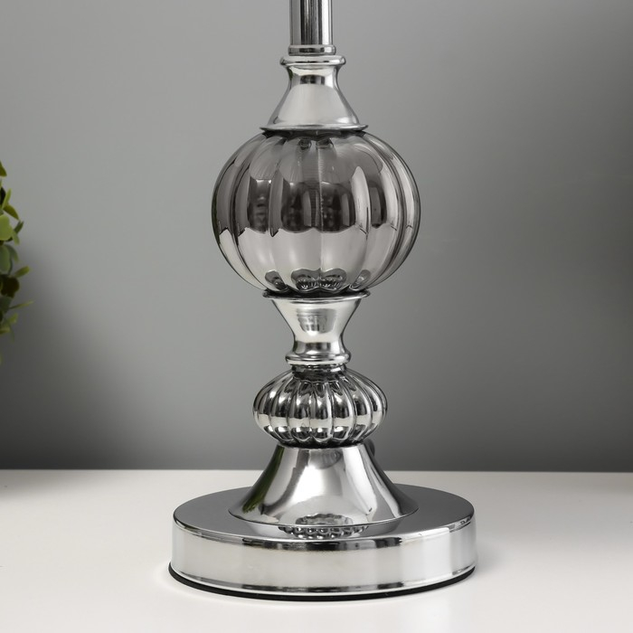 Лампа настольная "Алора" 1хЕ27 40Вт хром 26х26х45 см RISALUX