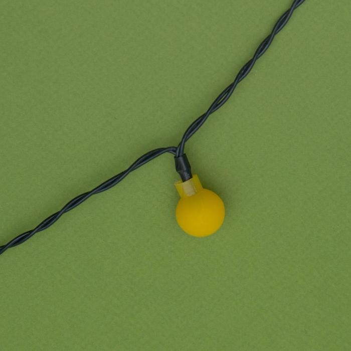 Гирлянда «Нить» 4.5 м с насадками «Шарики», IP44, тёмная нить, 30 LED, свечение жёлтое, 2 режима, солнечная батарея Гирлянда «Нить» 4.5 м с насадками «Шарики», IP44, тёмная нить, 30 LED, свечение жёлтое, 2 режима, солнечная батарея