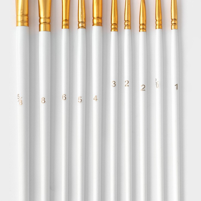 Набор кондитерских кисточек для декорирования Доляна «Ларсон», 10 шт, цвет белый Набор кондитерских кисточек для декорирования Доляна «Ларсон», 10 шт, цвет белый