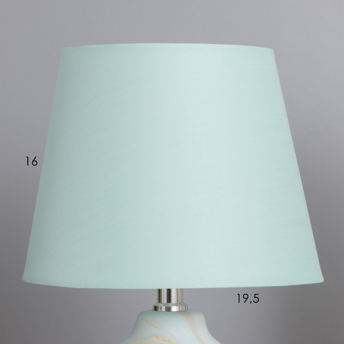 Лампа настольная Лампа настольная "Жаклин" 1х40Вт Е14 бирюзовый 20х20х32см