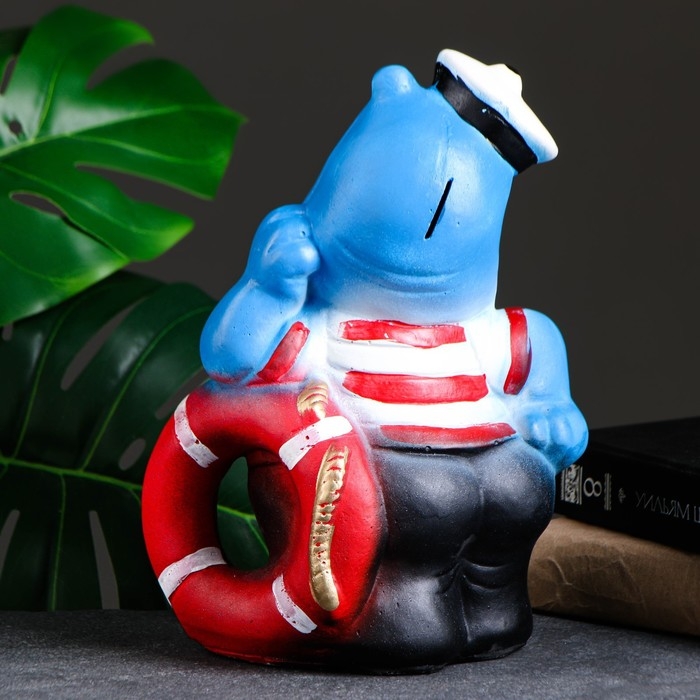 Копилка Копилка "Бегемот - моряк" 17х17х29см