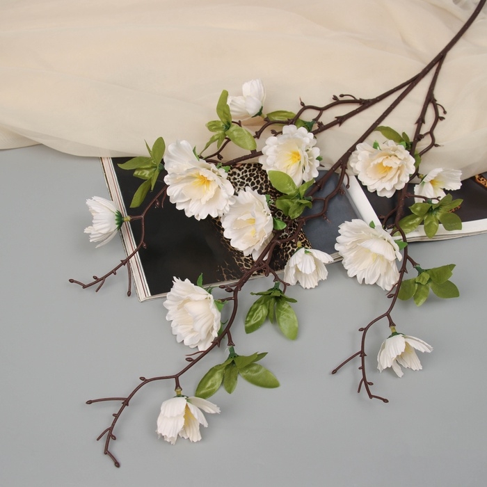 Цветы искусственные "Пионы древовидные" 70х6 см, белый