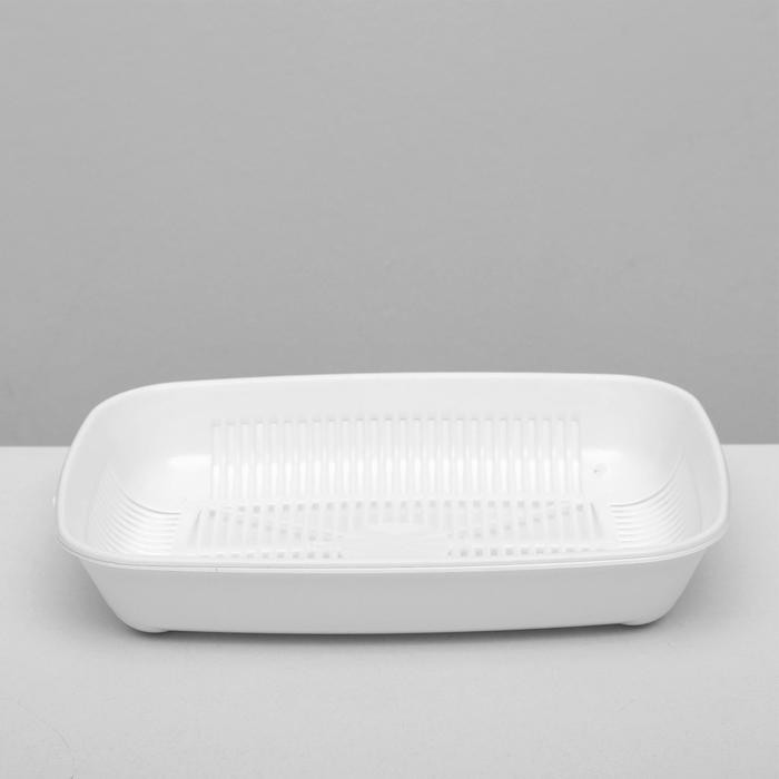 Туалет округлый с сеткой 33,5 х 25 х 6 см, белый Туалет округлый с сеткой 33,5 х 25 х 6 см, белый