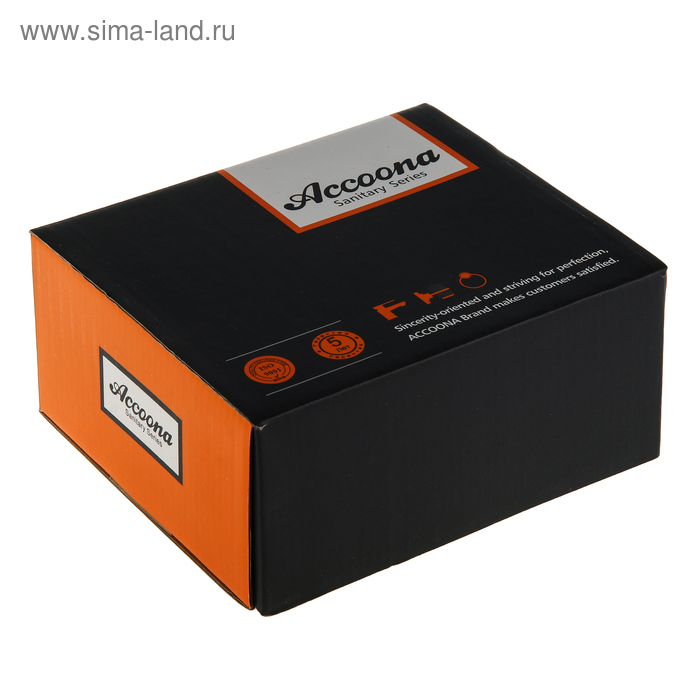 Cмеситель для раковины Accoona A9668, однорычажный, с гайкой, силумин, хром Cмеситель для раковины Accoona A9668, однорычажный, с гайкой, силумин, хром