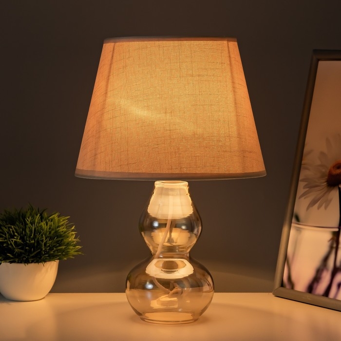 Настольная лампа Настольная лампа "Бабена" Е27 40Вт бежевый 21х21х33см RISALUX