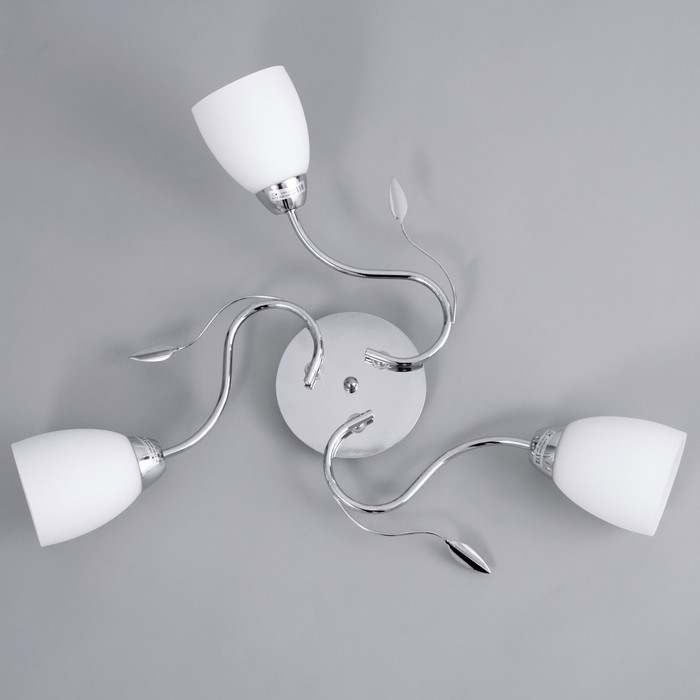 Люстра Люстра "Джил" 3х60Вт Е27 Хром 58х58х22см