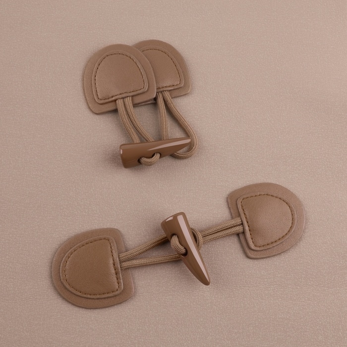 Застёжка-клевант 16 × 5 см, 2 шт, цвет капучино Застёжка-клевант 16 × 5 см, 2 шт, цвет капучино