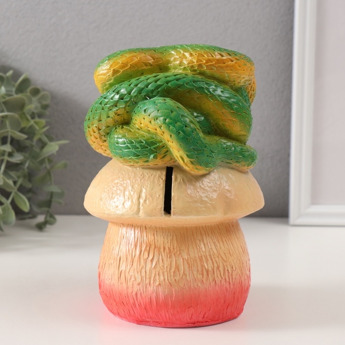 Копилка Копилка "ЗМЕЙКА НА ГРИБЕ" 18 х12 х 12 см.