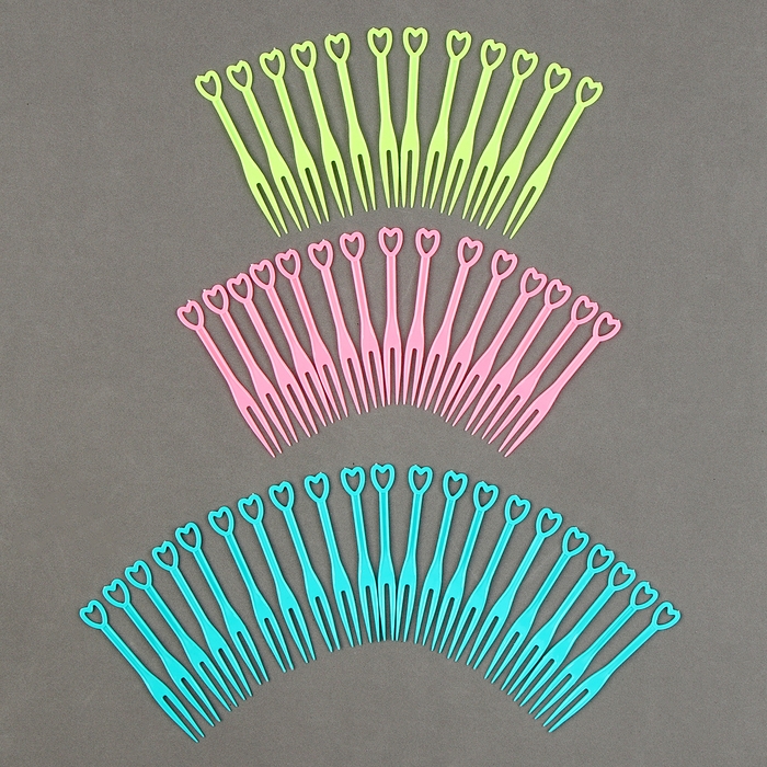 Шпажки «Сердечки», набор 50 шт., цвет МИКС Шпажки «Сердечки», набор 50 шт., цвет МИКС