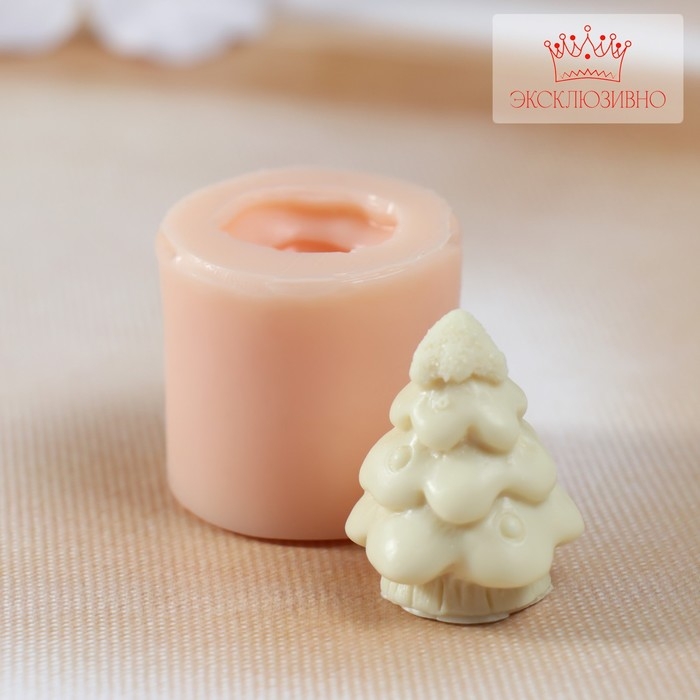 Молд силикон Молд силикон "Ёлка снежная" 2,4х2,4х3 см