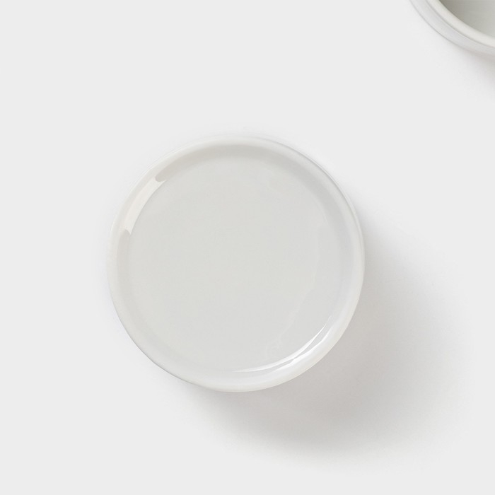 Набор соусников керамических на деревянной подставке «Стильный Мишка», 3 предмета: 2 соусника 120 мл, подставка Набор соусников керамических на деревянной подставке «Стильный Мишка», 3 предмета: 2 соусника 120 мл, подставка