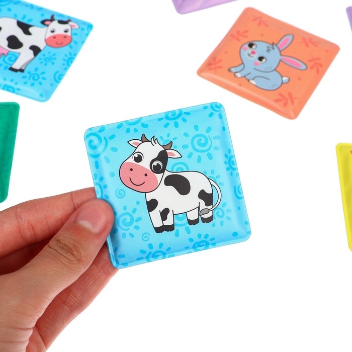 Мемо-игра: развивающие наклейки - присоски многоразовые для игры в ванной «Мамы и малыши», найди пару, 6 пар, 12 стикеров EVA, Крошка Я Мемо-игра: развивающие наклейки - присоски многоразовые для игры в ванной «Мамы и малыши», найди пару, 6 пар, 12 стикеров EVA, Крошка Я