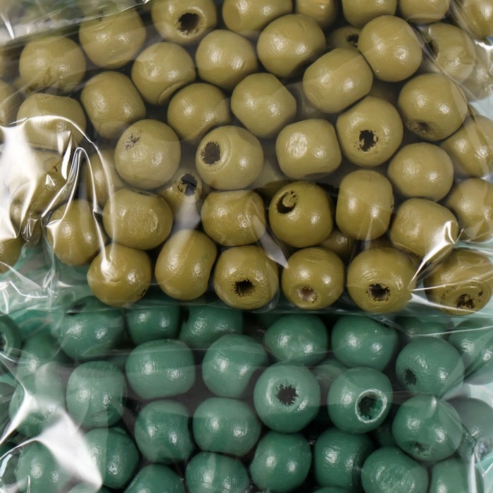 Набор бусины для творчества дерево Набор бусины для творчества дерево "Лес" d-0,8 см, 4 цвета х 15 гр