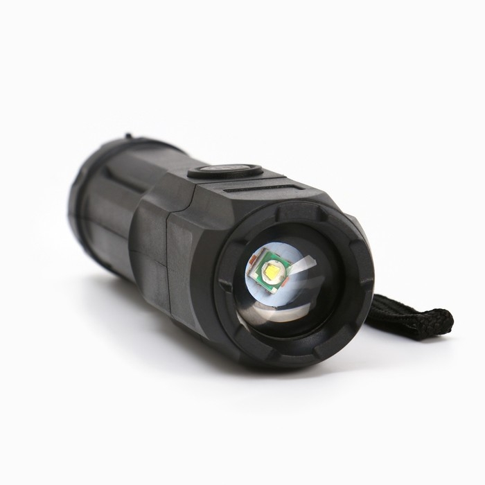 Фонарь ручной аккумуляторный, 3 Вт, 1200 мАч, 200 лм, XPE, 3 режима, USB, 12.8 x 3 см Фонарь ручной аккумуляторный, 3 Вт, 1200 мАч, 200 лм, XPE, 3 режима, USB, 12.8 x 3 см