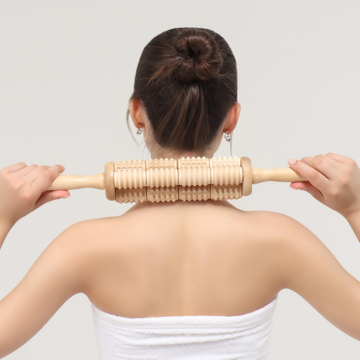 Массажёр для спины «Кукуруза», d = 6,5 × 42 см, деревянный Массажёр для спины «Кукуруза», d = 6,5 × 42 см, деревянный