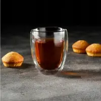 Стакан с двойными стенками «Поль», 300 мл, стекло, прозрачный