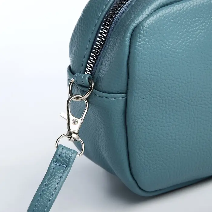 Сумка женская кросс-боди на молнии, 20&times;6.5&times;13 см, голубая