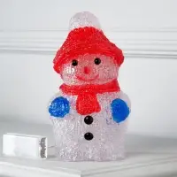 Светодиодная фигура &laquo;Снеговик&raquo; 11&times;22&times;11 см, акрил, 24 LED, батарейки ААх2 (не в комплекте), свечение белое