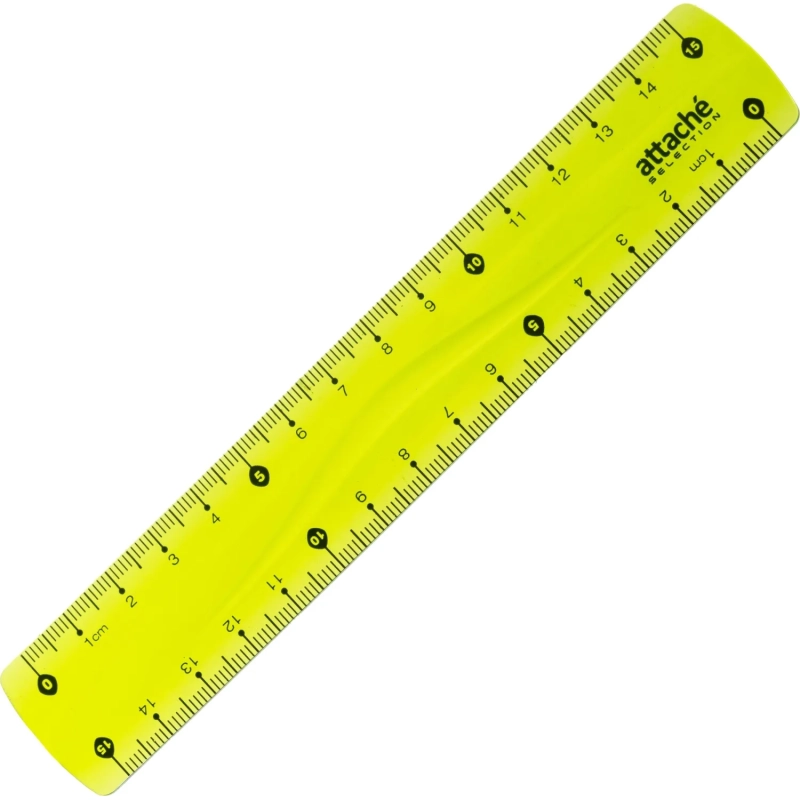 Линейка Attache Selection гибкая 15 см цвет зелен