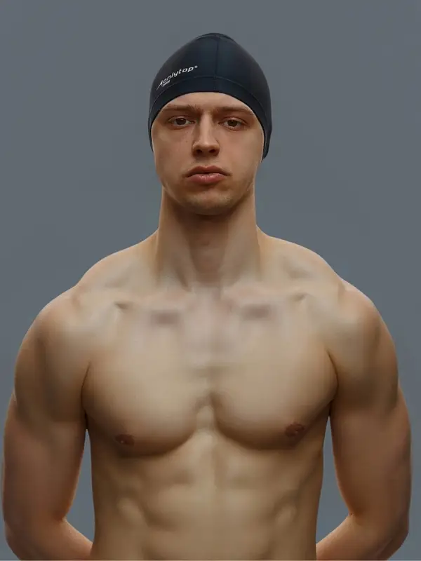 Шапочка для плавания взрослая ONLYTOP Swim, непромокаемая, тканевая, обхват 54-60 см, чёрная