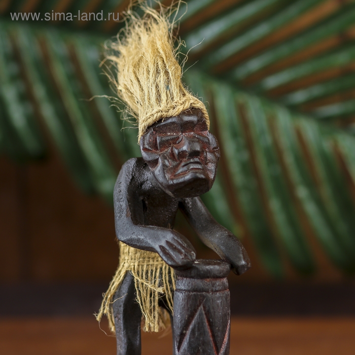 Сувенир «Абориген-барабанщик», 21×7×7 см, дерево Сувенир «Абориген-барабанщик», 21×7×7 см, дерево