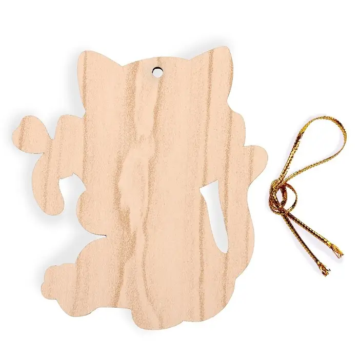 Ёлочная игрушка - подвеска деревянная «Новый год! Милый котик» Ёлочная игрушка - подвеска деревянная «Новый год! Милый котик»