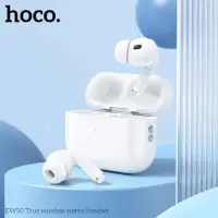 Наушники беспроводные Hoco EW50, TWS, вакуумные, Bluetooth 5.3, 40/300 мАч, шумоподавление, белые
