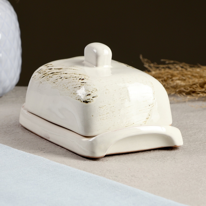 Масленка Масленка "Русская" 8х17х10см, шебби