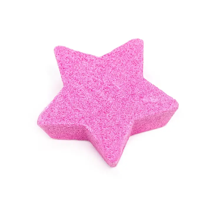 Бомбочка для ванны "Звезда" розовая, 25 г
