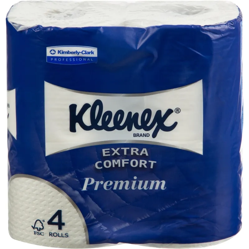 Бумага туалетная Kleenex PremiumExtraComfort 4сл 19,2 м белая 24рул/уп 8484