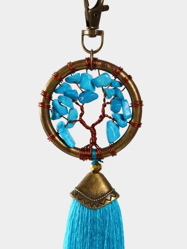 Брелок ловец снов Брелок ловец снов "Великое древо" 19 см, цв. голубой