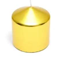 Свечи столбик 7&times;7.5 см, набор 4 шт., 25 ч, золото