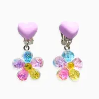 Серьги-клипсы детские Выбражулька «Цветок», сияющие, цветные