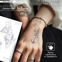 Переводная тату на тело «Природа», 18×11 см