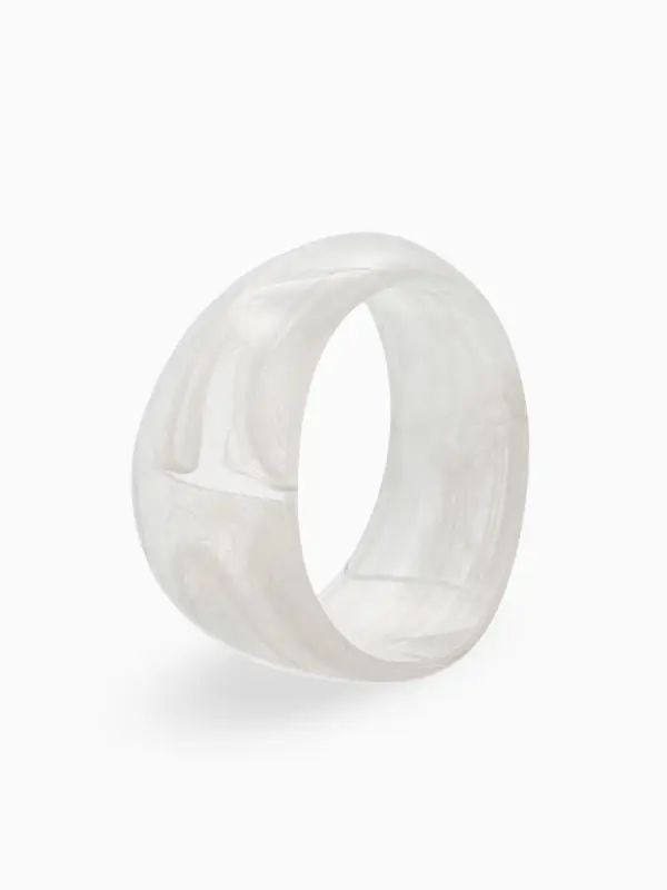 Браслет манжета &laquo;Тренд&raquo;, d=7.5 см, широкий, акрил, белый