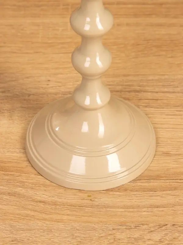 Подсвечник "Кремовый" 10х10х24 см, алюминий