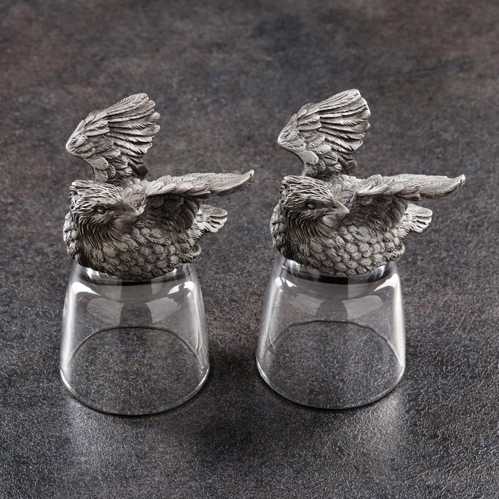 Набор из 2-х стопок-перевертышей Набор из 2-х стопок-перевертышей "Куропатка", d=4.5см h=8.5см