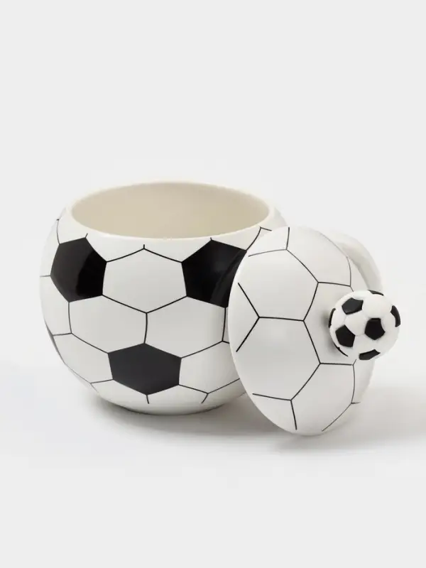 Кружка &laquo;Футбольный мяч&raquo;, 420 мл, 14&times;10&times;13 см, керамика, белая