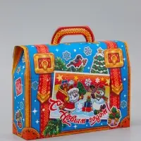 Коробка Новогодняя подарочная "Портфель" 26 х 19,5 х 7,5 см Коробка Новогодняя подарочная "Портфель" 26 х 19,5 х 7,5 см