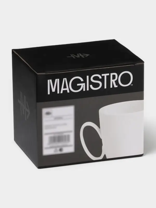 Кружка Magistro White gloss, 400 мл, фарфор, белая