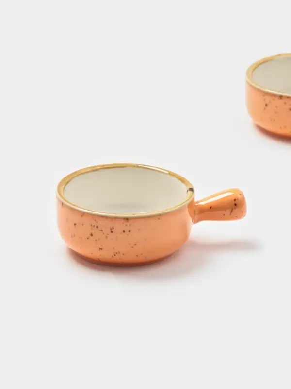 Кокотницы Magistro «Церера», набор 2 шт., 100 мл, d=7.5 см, фарфор, оранжевые Кокотницы Magistro «Церера», набор 2 шт., 100 мл, d=7.5 см, фарфор, оранжевые