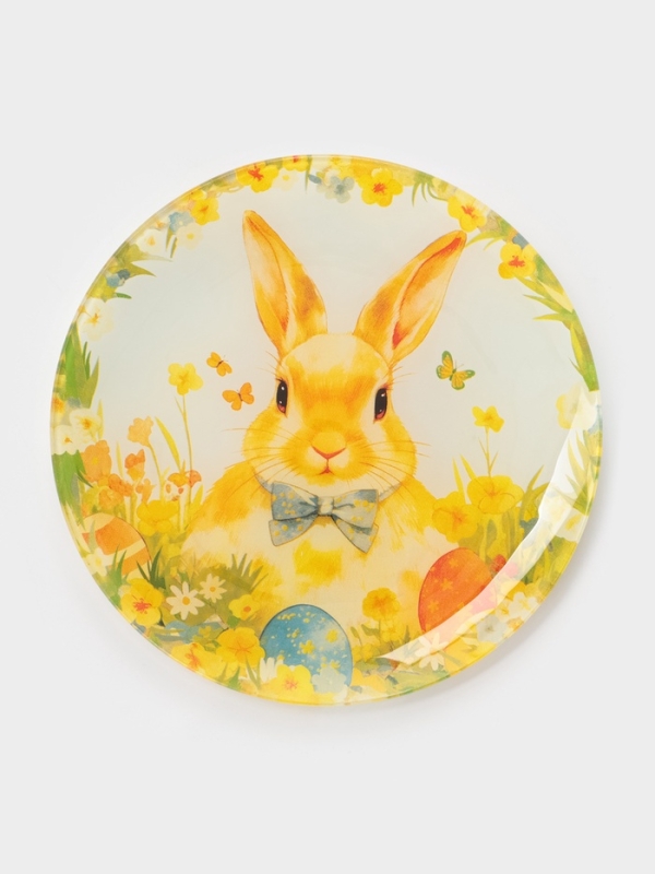 Тарелка "Пасха. Кролик с бантиком", 20х20х1,3 см