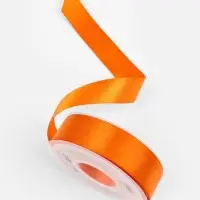 Лента атласная TEIRA, двухсторонняя, 25 мм, 25&plusmn;1 м, оранжевая №751